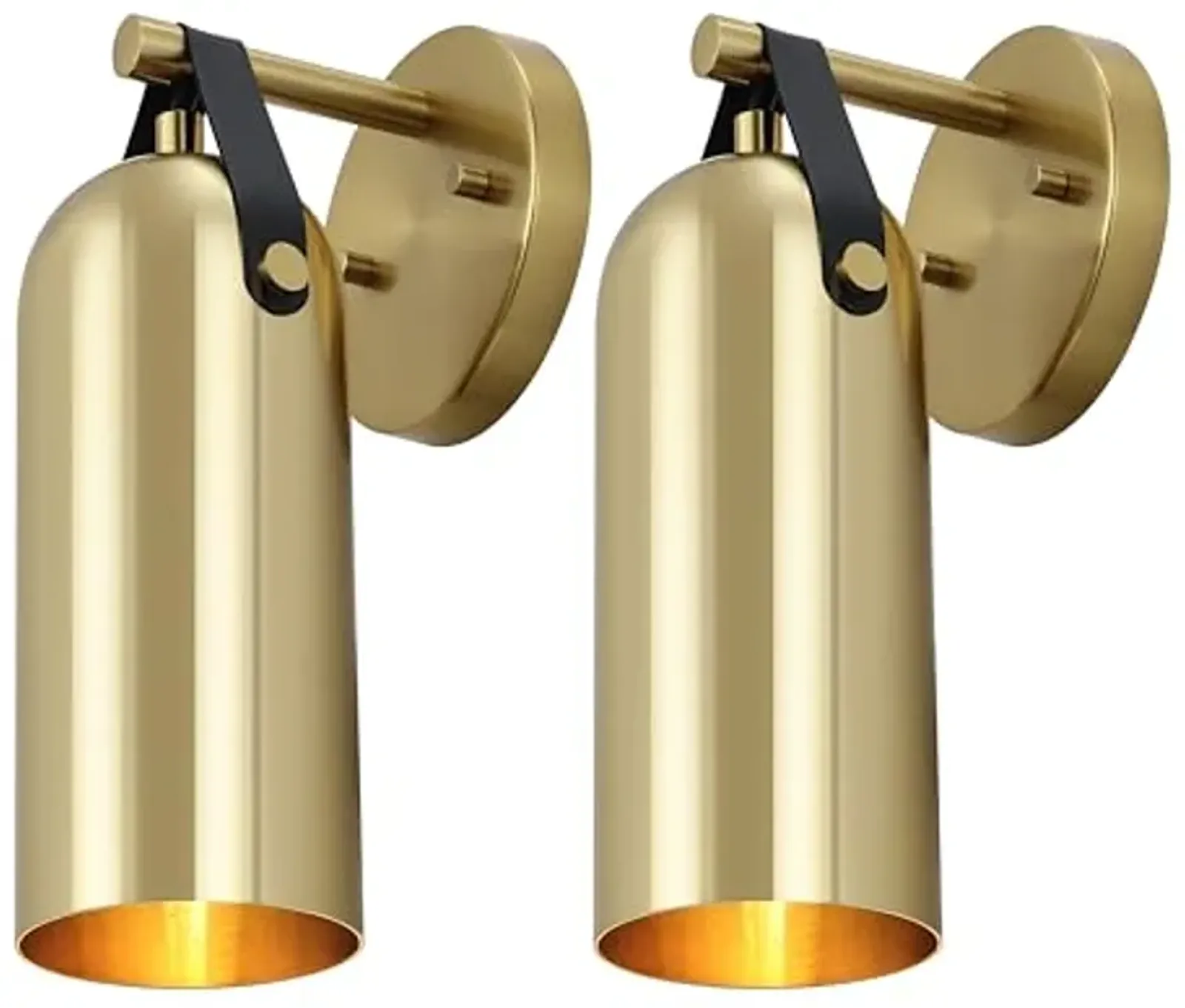 SAFAVIEH Lighting Collection Westly Gold Modern Downlight Wall Sconce Set of 2 Light Fixture, Ideal for Bathroom, Entryway, Vanity, Foyer, Hallway, Living Room (LED Bulbs Included)