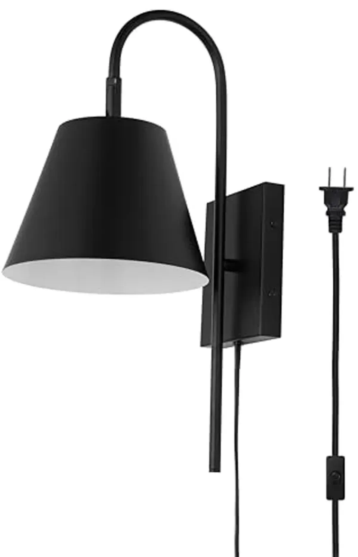 SAFAVIEH Lighting Collection Rhoeva Black Downlight Wall Sconce Light Fixture, Ideal for Bathroom, Entryway, Vanity, Foyer, Hallway, Living Room (LED Bulb Included)