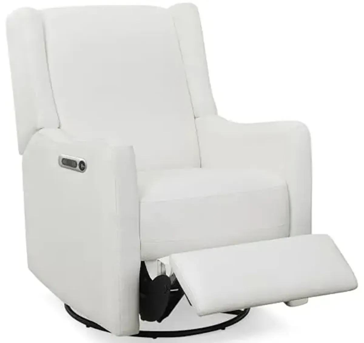 Delta Children Mercer Electronic Power Recliner and Swivel Glider with USB Port in LiveSmart Performance Fabric - Water Repellent & Stain Resistant, Pearl