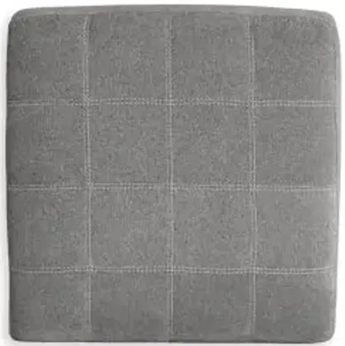 Signature Design by Ashley Marleton Classic Square Upholstered Oversized Accent Ottoman, Light Gray