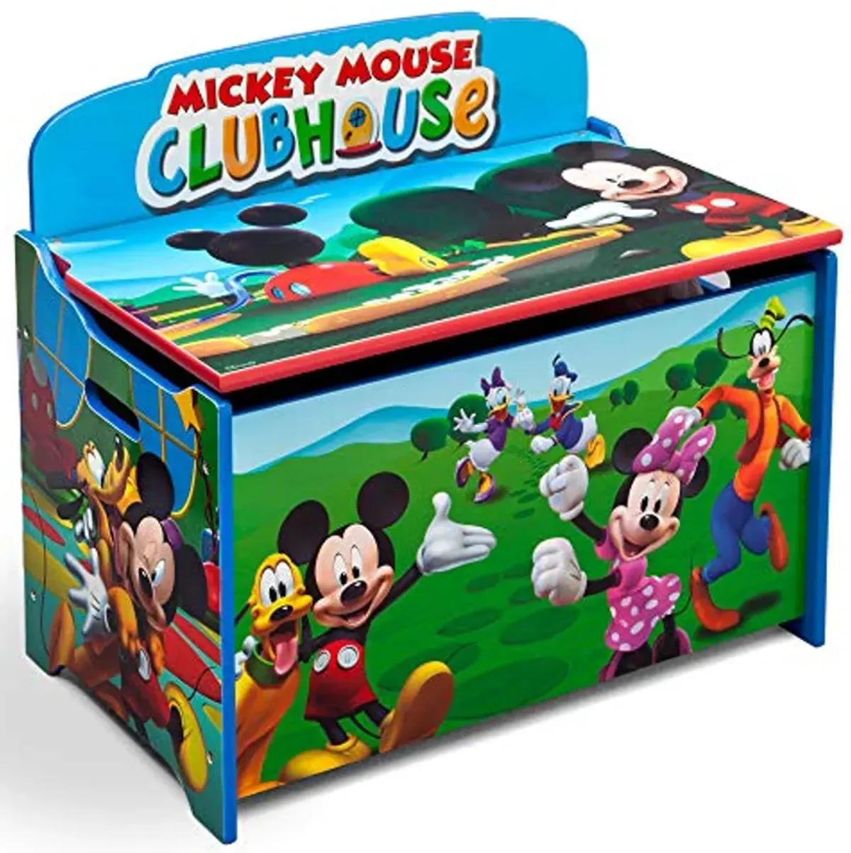 Delta Children Kids Table and Chair Set (2 Chairs Included) - Ideal for Arts & Crafts, Snack Time & Deluxe Toy Box, Disney Mickey Mouse