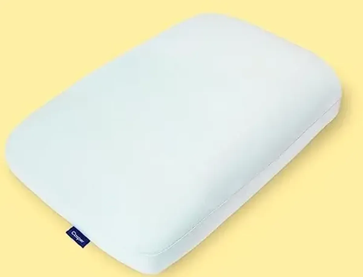Casper Sleep Hybrid Snow Pillow, Standard, White & Sleep Essential Pillow for Sleeping, Standard, White