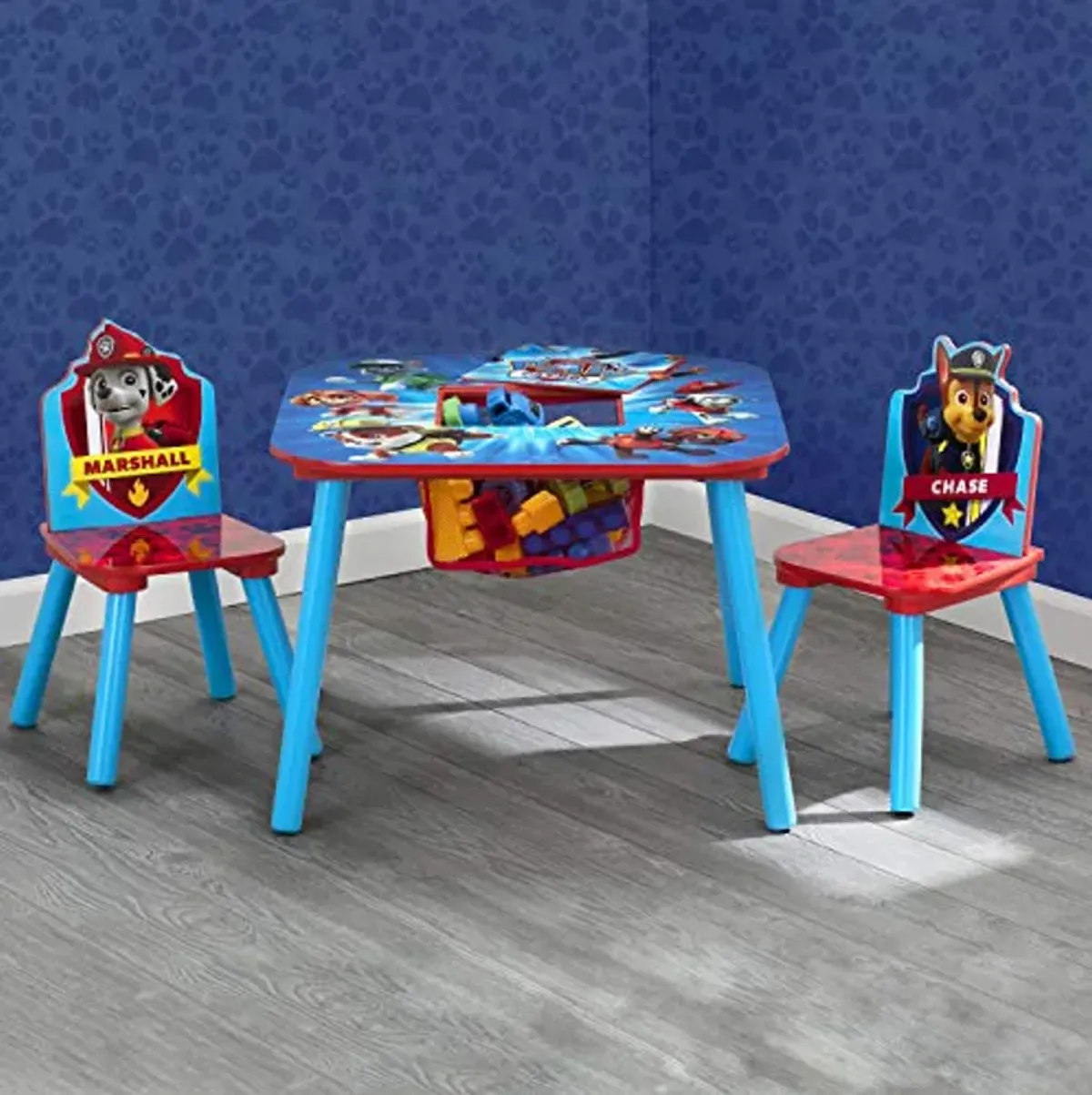 Delta Children Kids Table and Chair Set with Storage - Ideal for Arts & Crafts, Snack Time, Homeschooling, Homework & More, Nick Jr. PAW Patrol & Plastic Toddler Bed, Disney/Pixar Cars