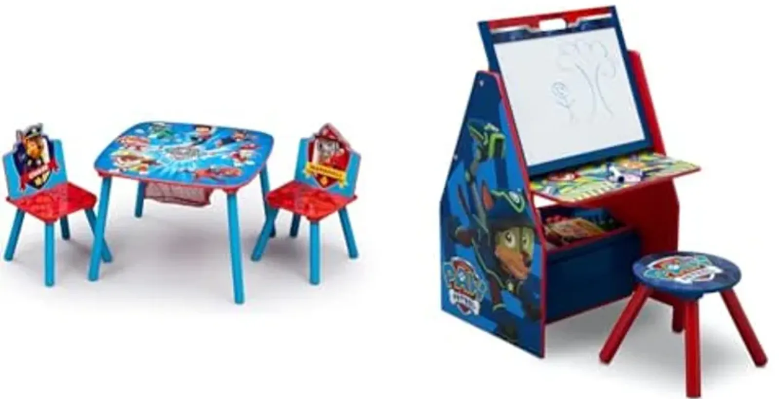 Delta Children Kids Table and Chair Set with Storage (2 Chairs Included) - Ideal for Arts & Crafts & Kids Easel and Play Station – Ideal for Arts & Crafts