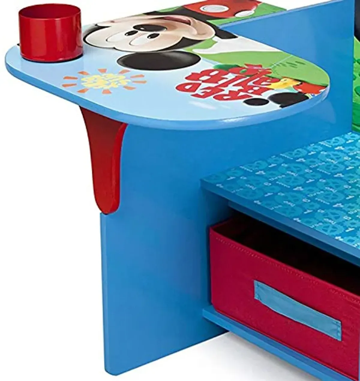 Delta Children Chair Desk with Storage Bin, Disney Mickey Mouse & Deluxe Toy Box, Disney Mickey Mouse