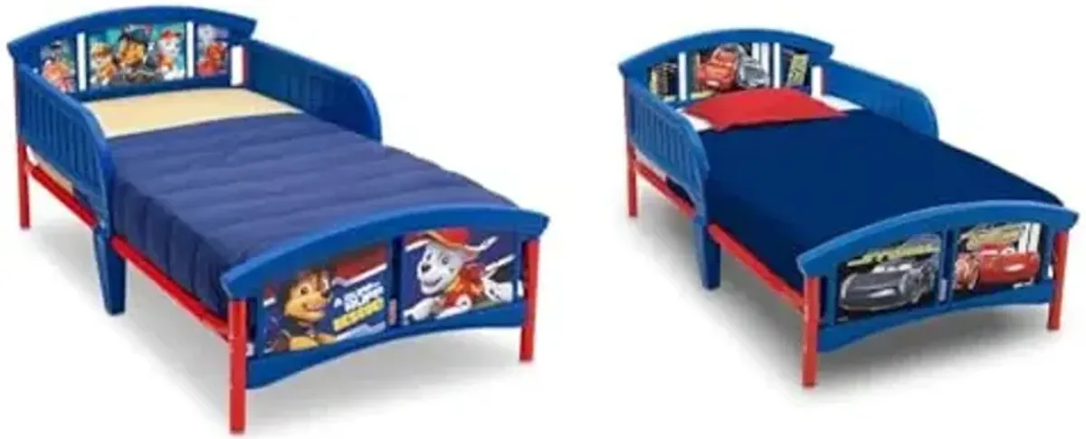 Delta Children Plastic Toddler Bed, Nick Jr. PAW Patrol & Plastic Toddler Bed, Disney/Pixar Cars