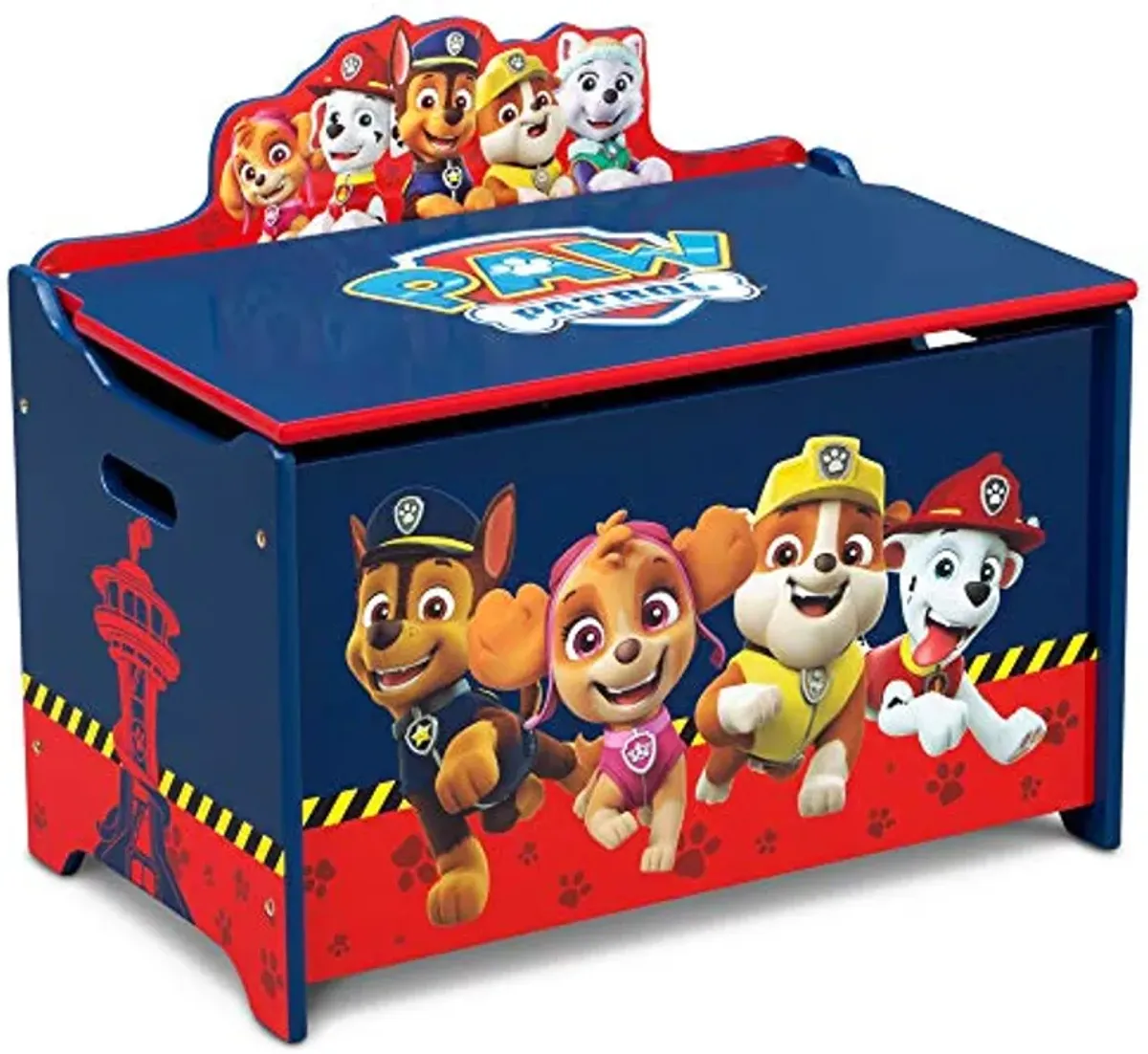 Delta Children Deluxe Toy Box, PAW Patrol & Kids Table and Chair Set With Storage - Ideal for Arts & Crafts, Snack Time, Homeschooling, Homework & More, Nick Jr. PAW Patrol