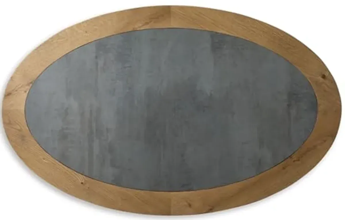 Signature Design by Ashley Brinstead Casual Coffee Table with Insert Faux Cement Melamine Top, Light Brown & Gray