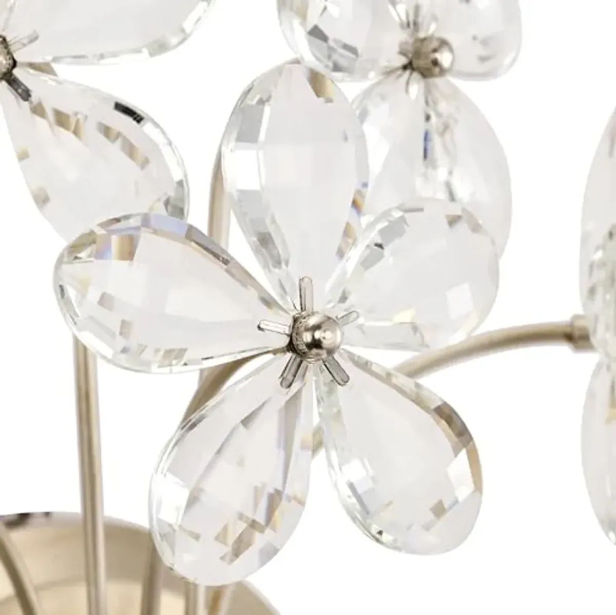 The Lighting Store Rosa 1 Light Champagne Daisy Flower Glass Crystal Wall Sconce - 9.6 inches in W x 14 inches in H x 9.3 inches in D