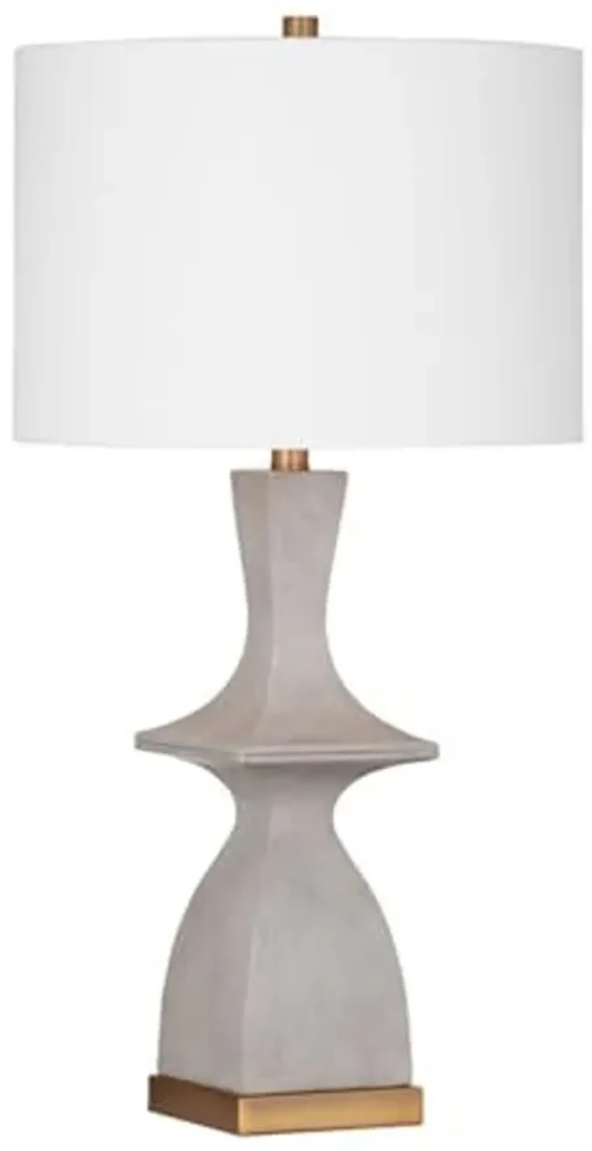 Bassett Mirror Company Marion Table Lamp in Gray Resin with Brass Base