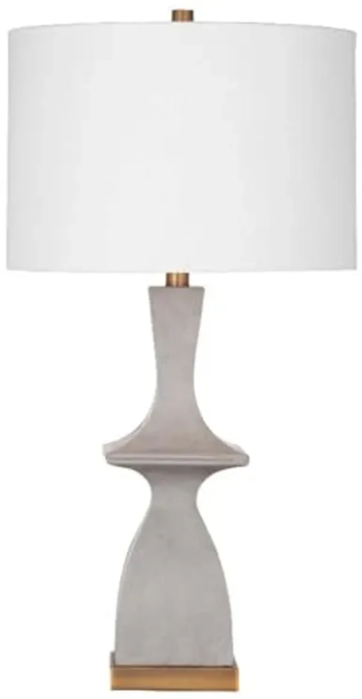 Bassett Mirror Company Marion Table Lamp in Gray Resin with Brass Base