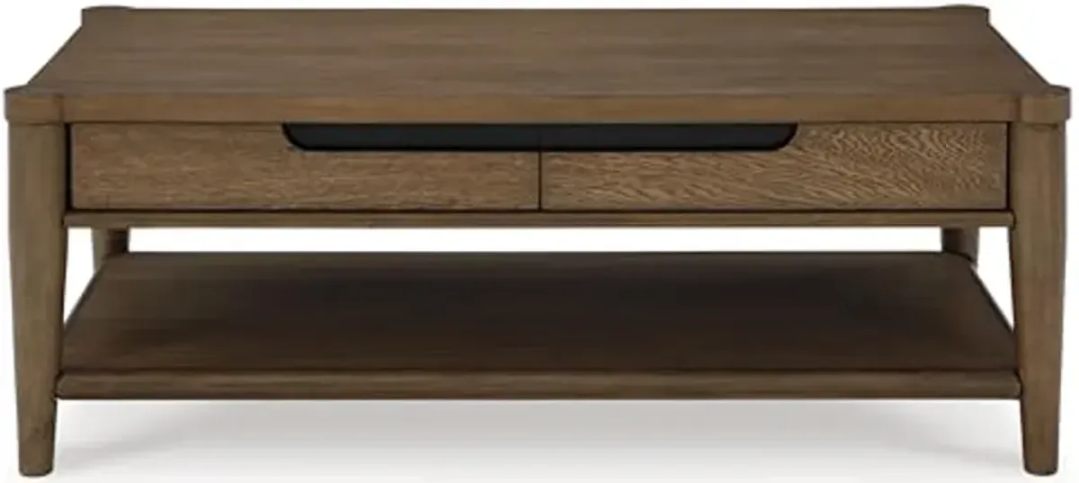 Signature Design by Ashley Roanhowe Coffee Table, 50" W x 26" D x 19" H, Dark Brown