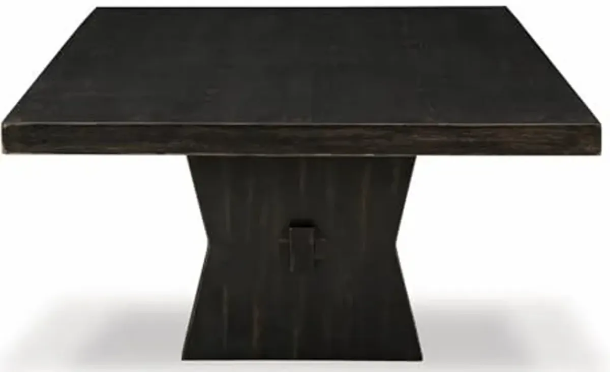 Signature Design by Ashley Galliden Rustic Bowtie-Shaped Base Coffee Table, Black