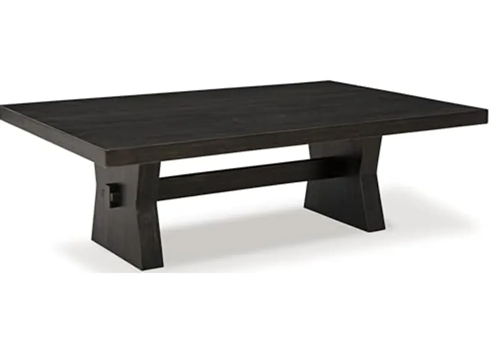 Signature Design by Ashley Galliden Rustic Bowtie-Shaped Base Coffee Table, Black