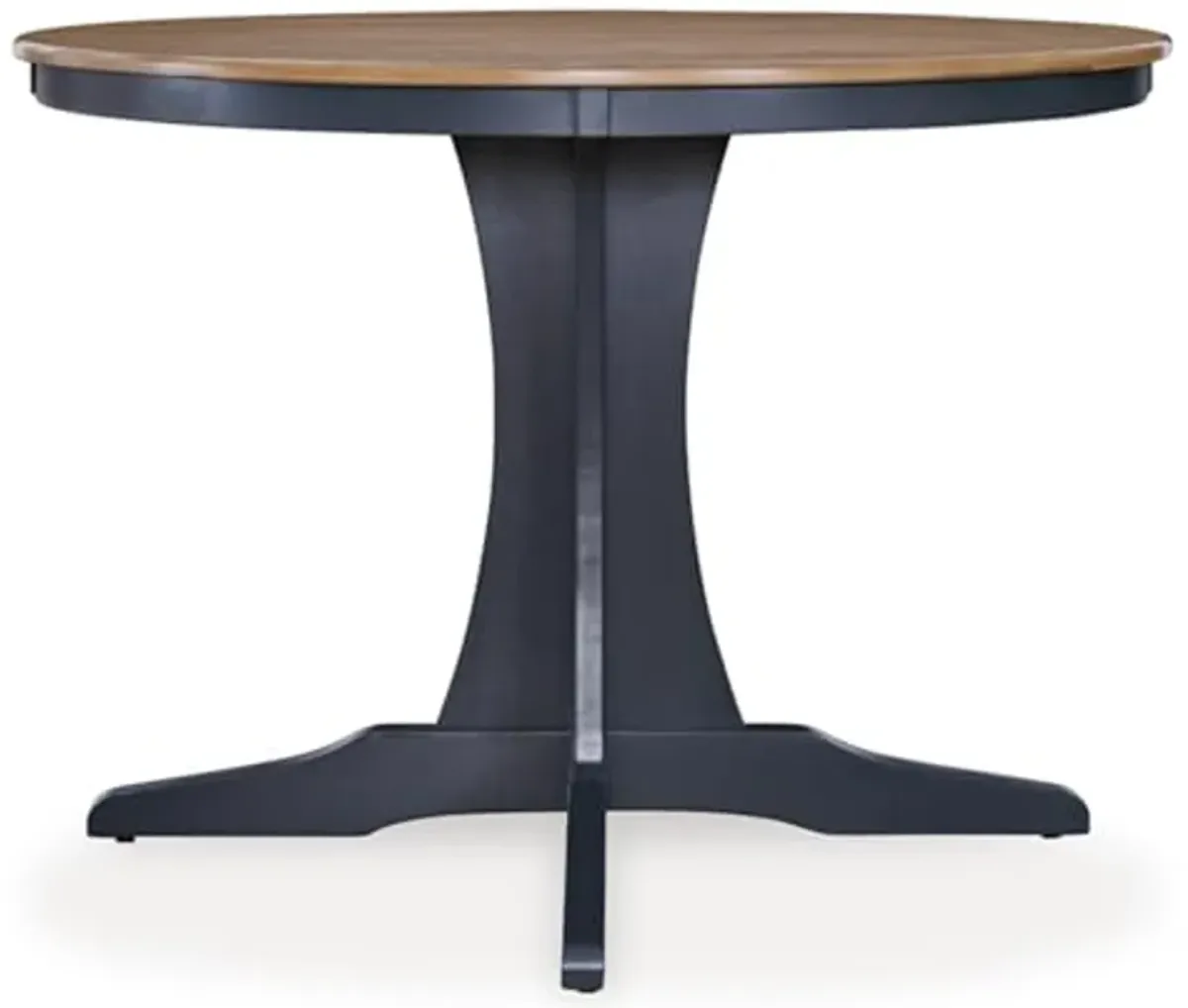 Signature Design by Ashley Landocken Casual Dining Table with Pedestal Base, Light Brown & Blue