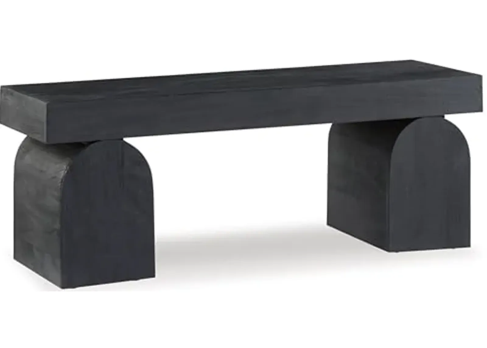 Signature Design by Ashley Holgrove Contemporary Accent Bench with Oversized Legs and for Living-Room, Home-Office or Entryway Use, Black