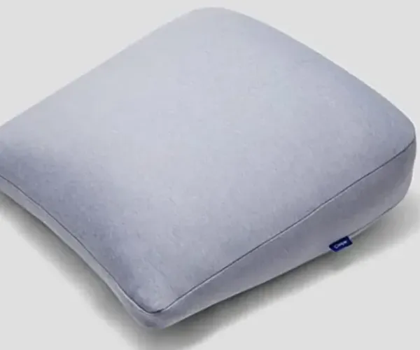 Casper Sleep Backrest Pillow, One Size, Gray & Sleep Essential Cooling Pillow, Standard, White