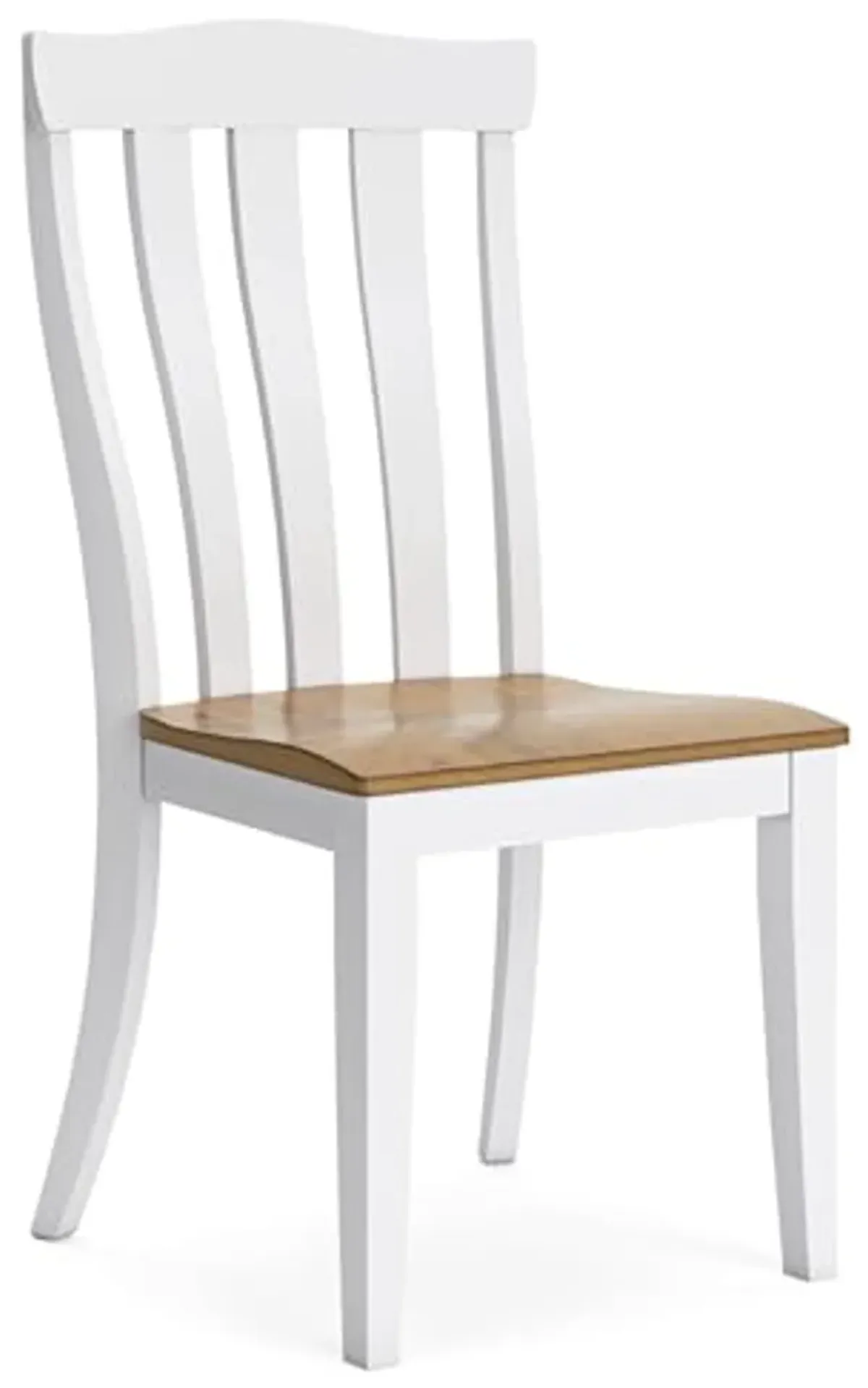 Signature Design by Ashley Ashbryn Dining Chair, Set of 2, 21" W x 21" D x 40" H, White & Light Brown