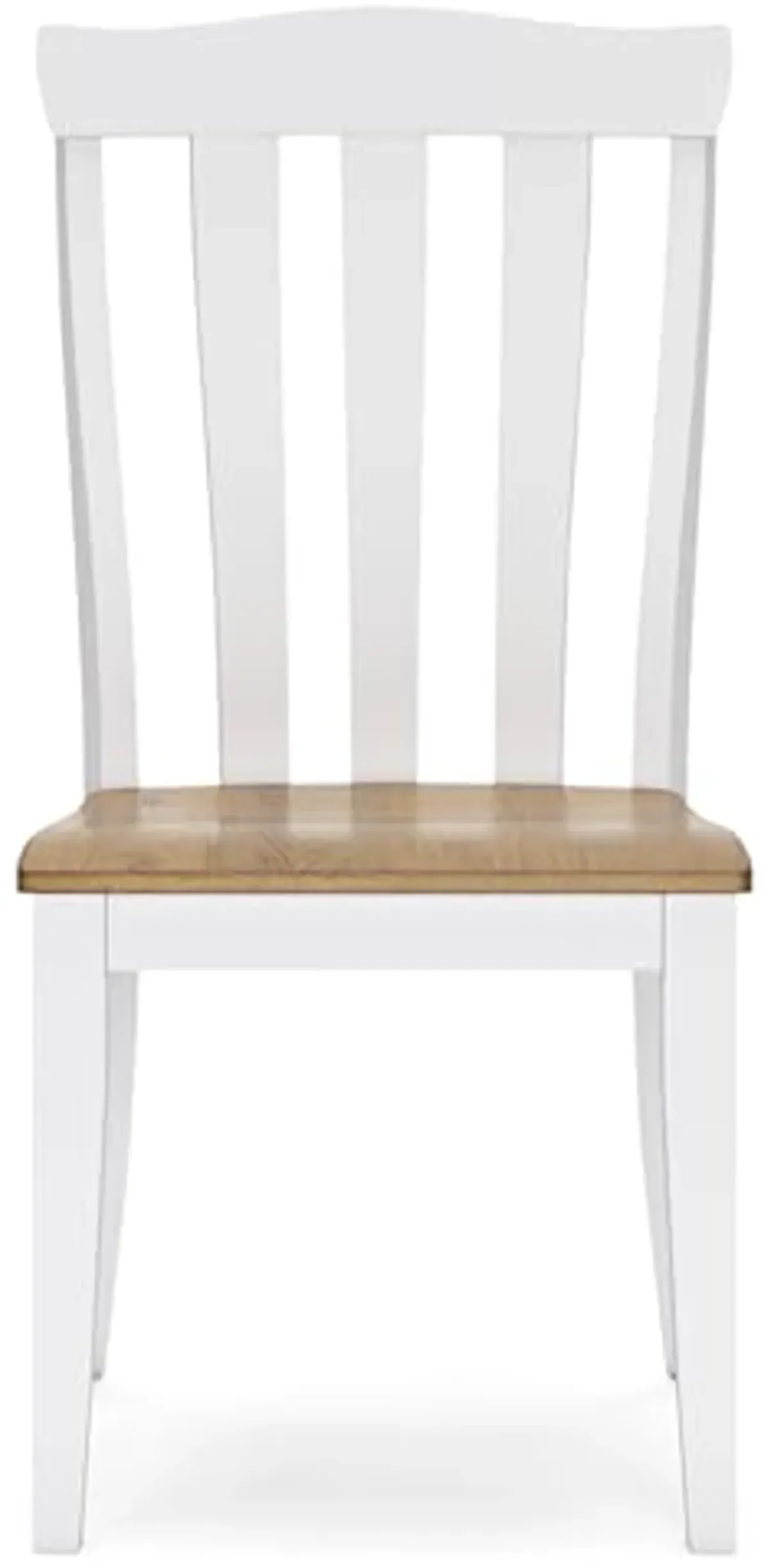 Signature Design by Ashley Ashbryn Dining Chair, Set of 2, 21" W x 21" D x 40" H, White & Light Brown