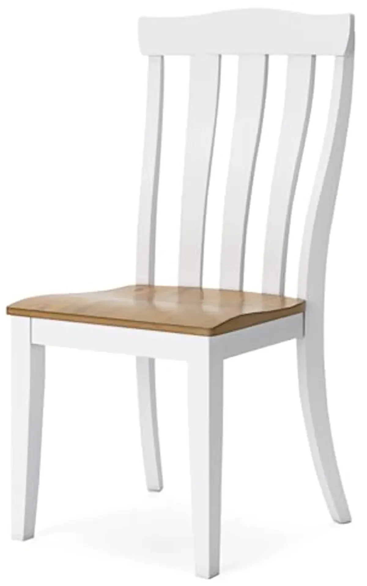 Signature Design by Ashley Ashbryn Dining Chair, Set of 2, 21" W x 21" D x 40" H, White & Light Brown