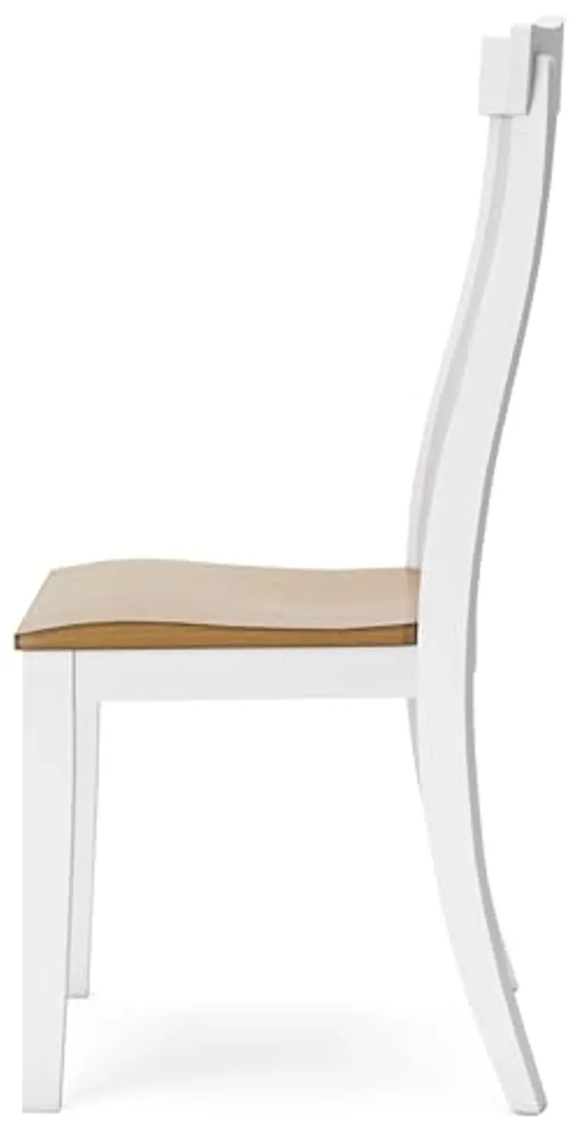 Signature Design by Ashley Ashbryn Dining Chair, Set of 2, 21" W x 21" D x 40" H, White & Light Brown