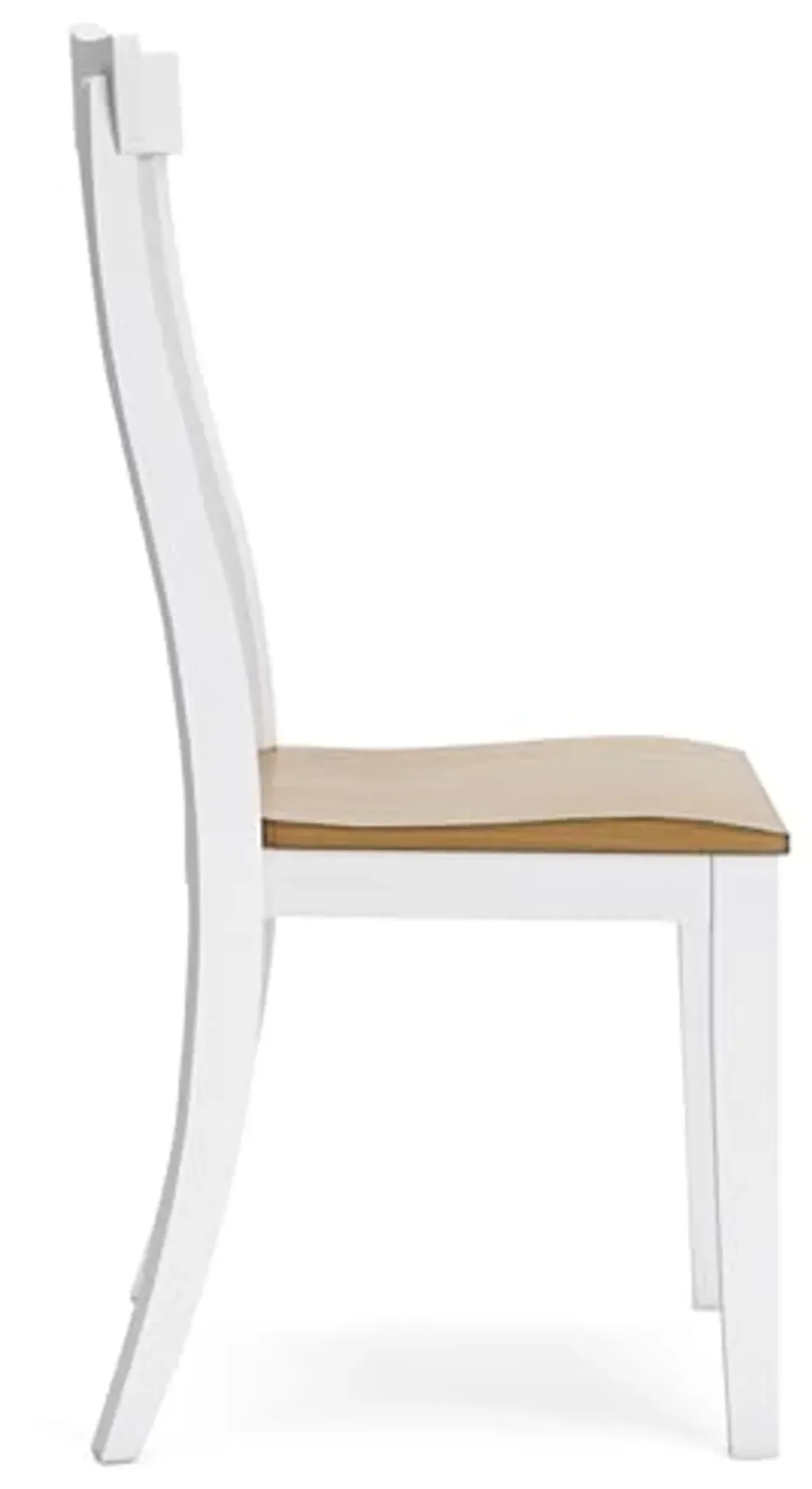 Signature Design by Ashley Ashbryn Dining Chair, Set of 2, 21" W x 21" D x 40" H, White & Light Brown