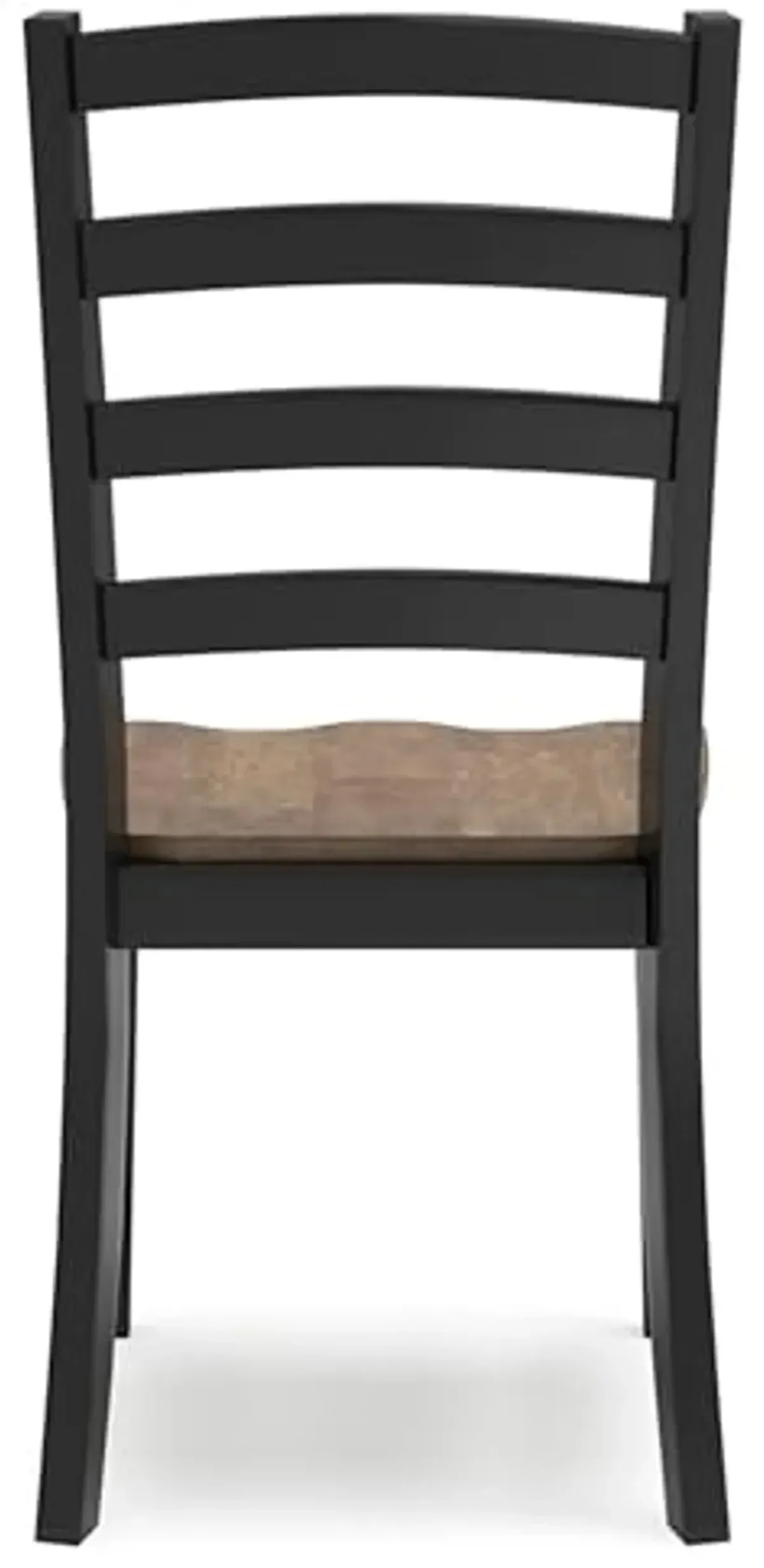 Signature Design by Ashley Wildenauer Rustic Armless Dining Chair, Set of 2, Black & Light Brown