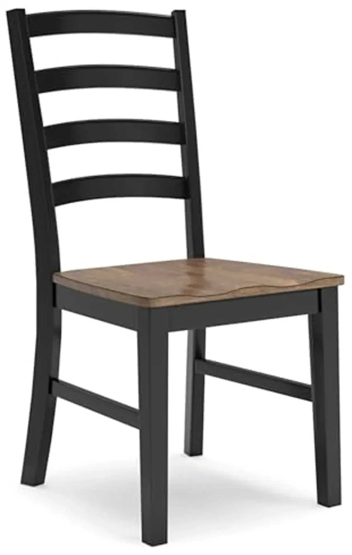 Signature Design by Ashley Wildenauer Rustic Armless Dining Chair, Set of 2, Black & Light Brown