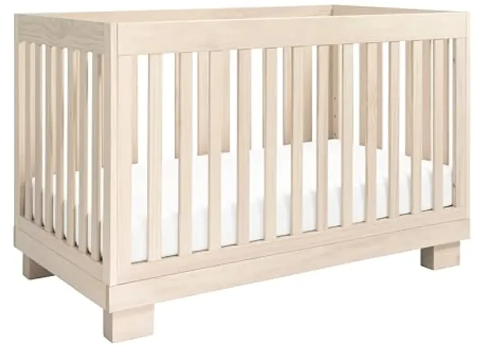 babyletto Modo 3-in-1 Convertible Crib with Toddler Bed Conversion Kit in Washed Natural, Greenguard Gold Certified