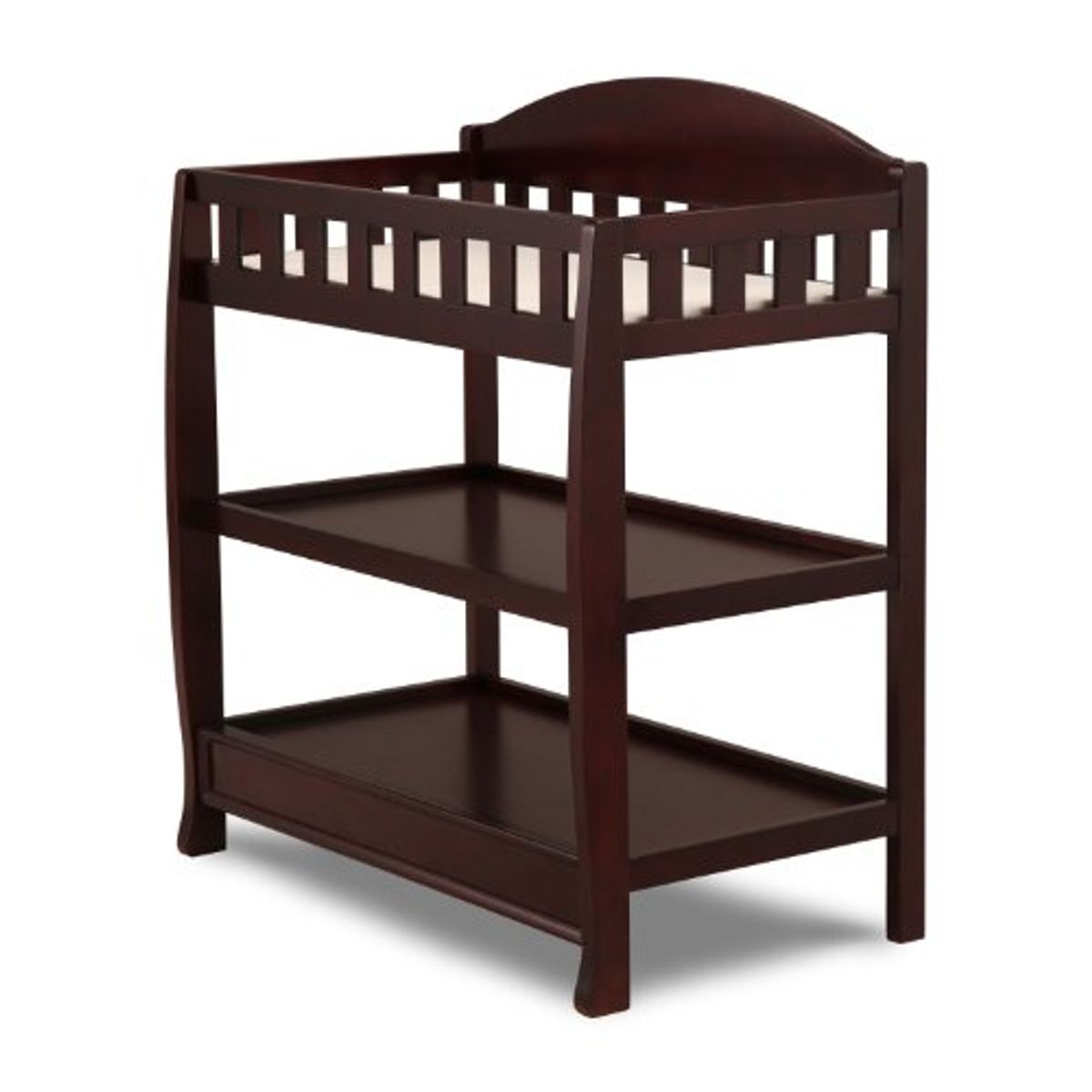 Delta Children Perry 6-in-1 Convertible Crib - Greenguard Gold Certified, Walnut Espresso & Infant Changing Table with Pad, Espresso Cherry