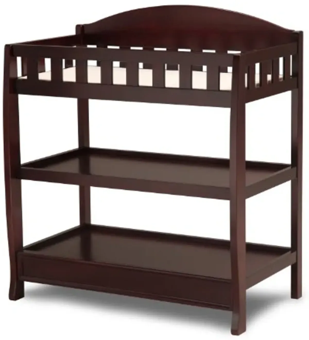 Delta Children Perry 6-in-1 Convertible Crib - Greenguard Gold Certified, Walnut Espresso & Infant Changing Table with Pad, Espresso Cherry