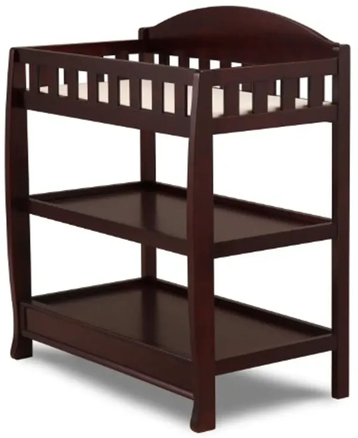 Delta Children Perry 6-in-1 Convertible Crib - Greenguard Gold Certified, Walnut Espresso & Infant Changing Table with Pad, Espresso Cherry