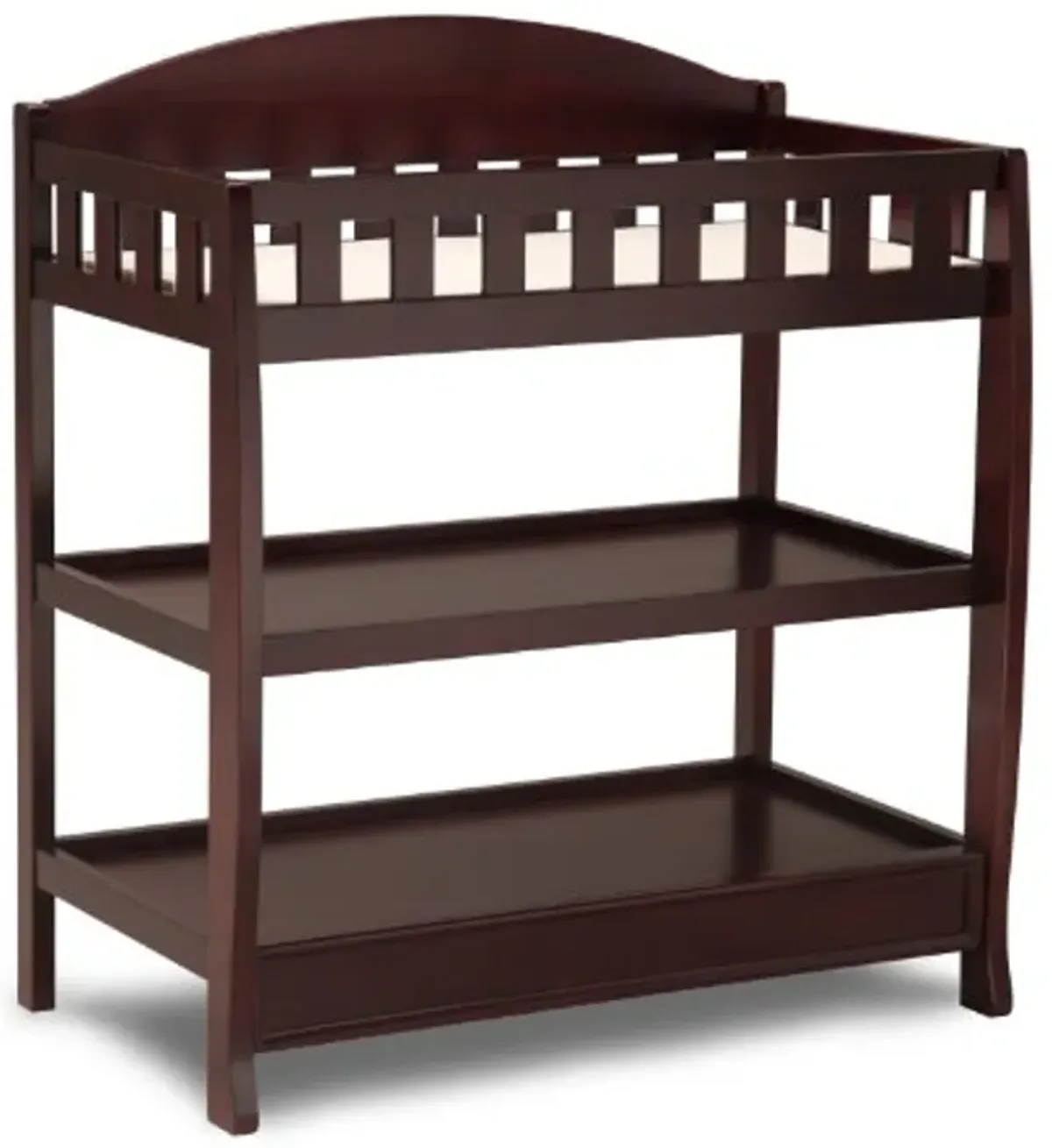 Delta Children Perry 6-in-1 Convertible Crib - Greenguard Gold Certified, Walnut Espresso & Infant Changing Table with Pad, Espresso Cherry