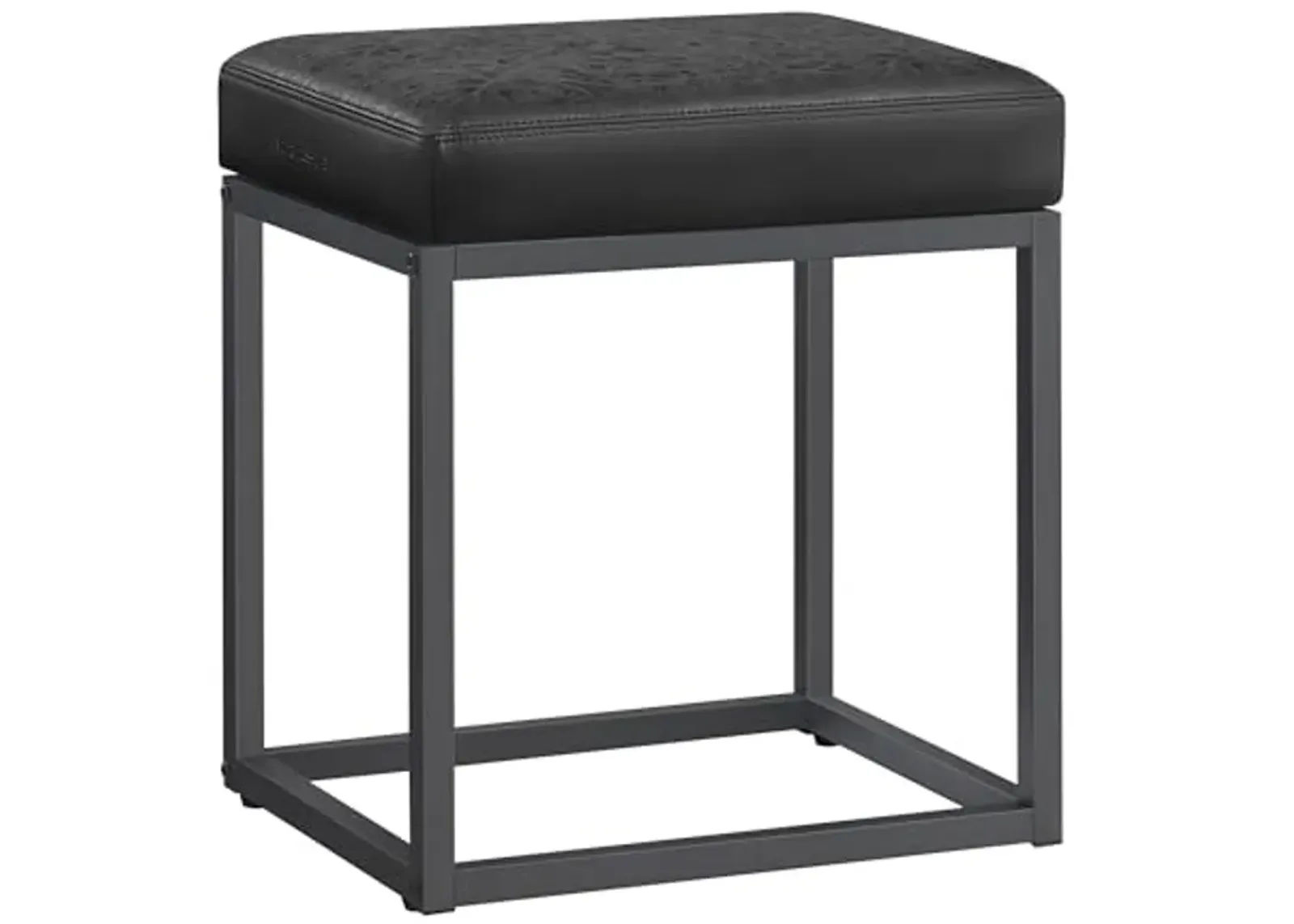 SONGMICS HOME LUIZ Collection - Ottoman Footstool, Rectangle Ottoman, Vanity Chair Stool, Footrest, Reversible Top, Side Table, Max. Load 660 lb, Bedroom Living Room Entryway, Ink Black ULOM079B01