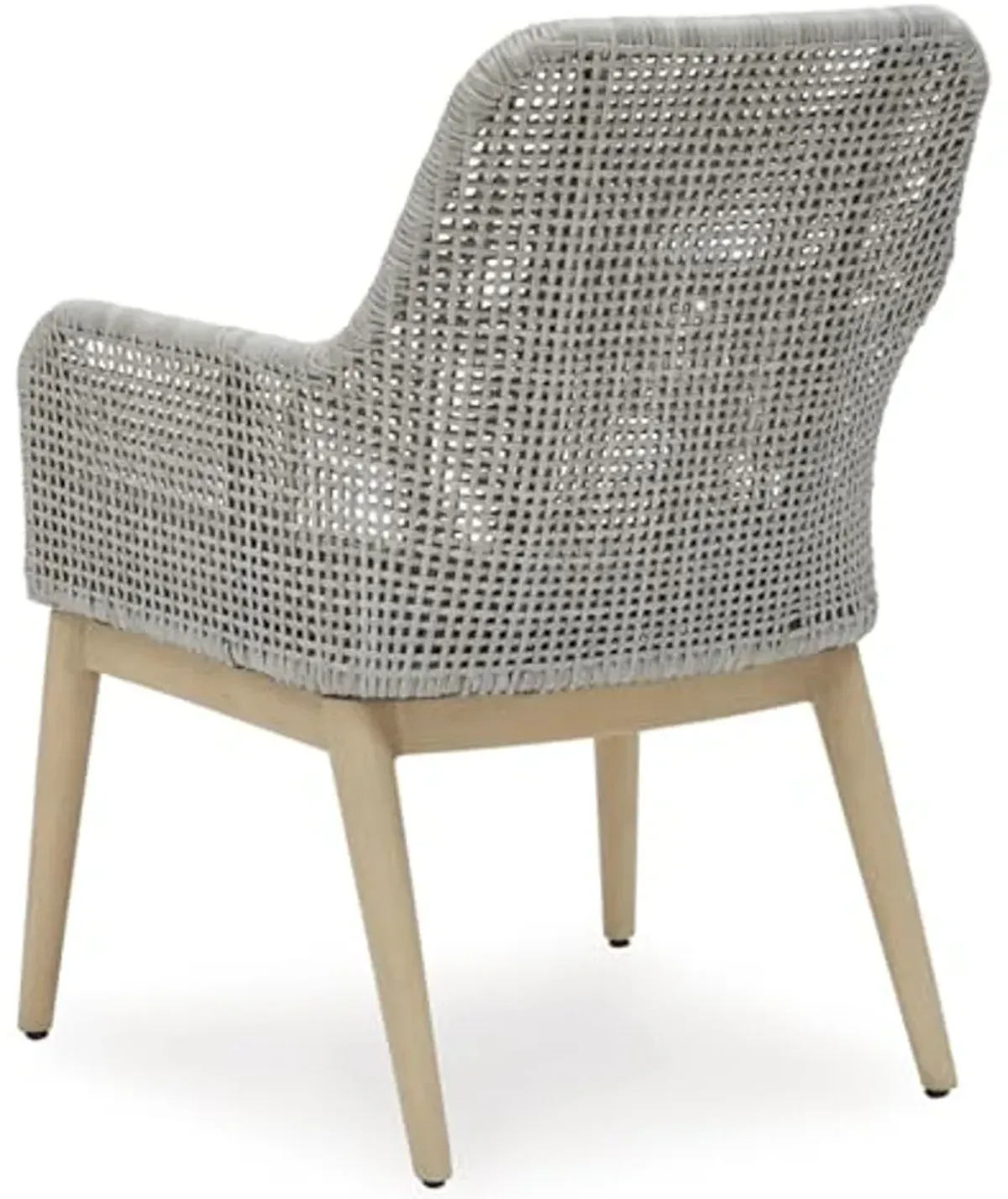 Signature Design by Ashley Seton Creek Outdoor Dining Arm Chair, Set of 2, 25" W x 24" D x 36" H, Light Brown & Light Gray