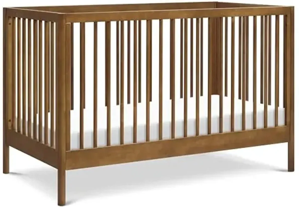 Davinci Birdie 3-in-1 Convertible Baby Crib with Wooden Toddler Bed & Daybed Conversion - Easy to Assemble & GREENGUARD Gold Certified - 4 Adjustable Mattress Heights - Walnut