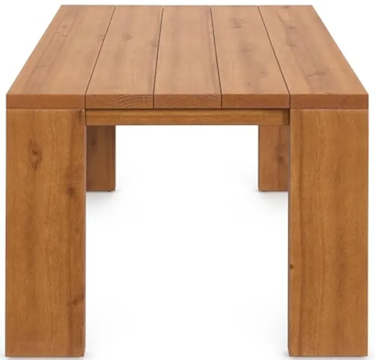 Modway Tahoe Acacia Wood Outdoor Patio Side Table in Natural - Ideal as Perfect Porch Furniture or Square Accent Table