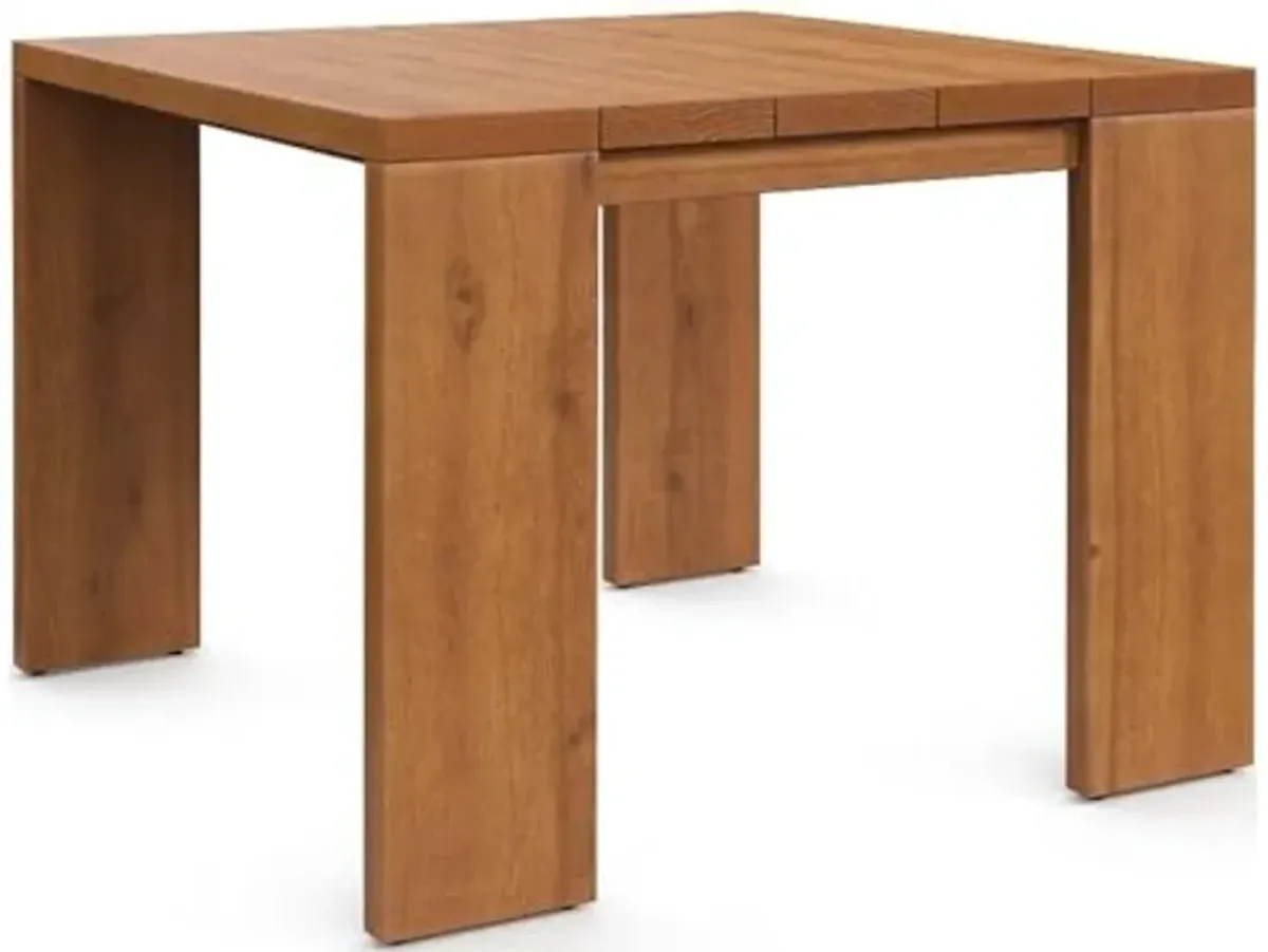 Modway Tahoe Acacia Wood Outdoor Patio Side Table in Natural - Ideal as Perfect Porch Furniture or Square Accent Table