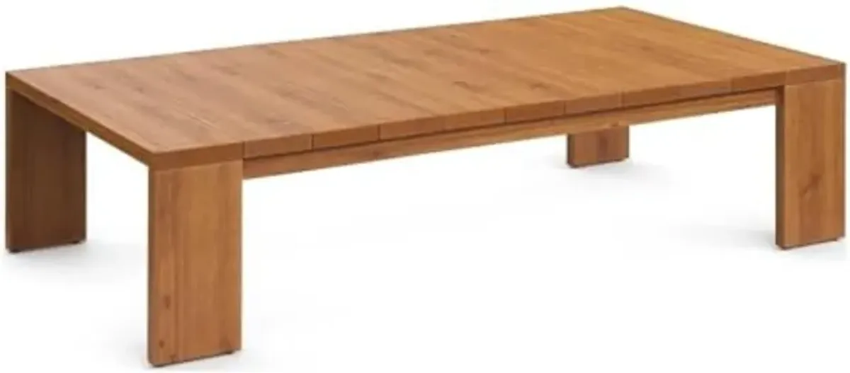 Modway Tahoe Acacia Wood Rectangular Outdoor Patio Coffee Table in Natural - Ideal as Garden Coffee Table or Porch Table