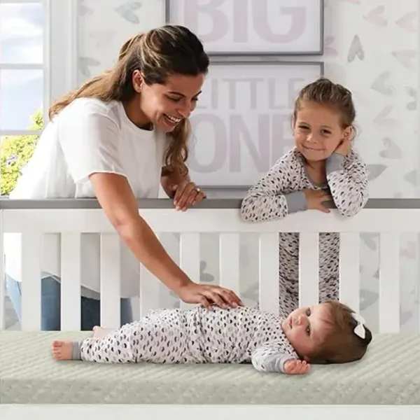 Delta Children Spring Breeze Mattress - Breathable Baby Crib & Toddler Mattress with Cloud Core - Machine Washable Cover - GREENGUARD Gold – Waterproof