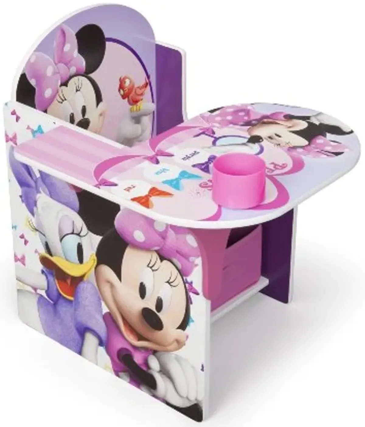 Delta Children Chair Desk with Storage Bin, Disney Minnie Mouse & Design & Store 6 Bin Toy Storage Organizer, Disney Princess