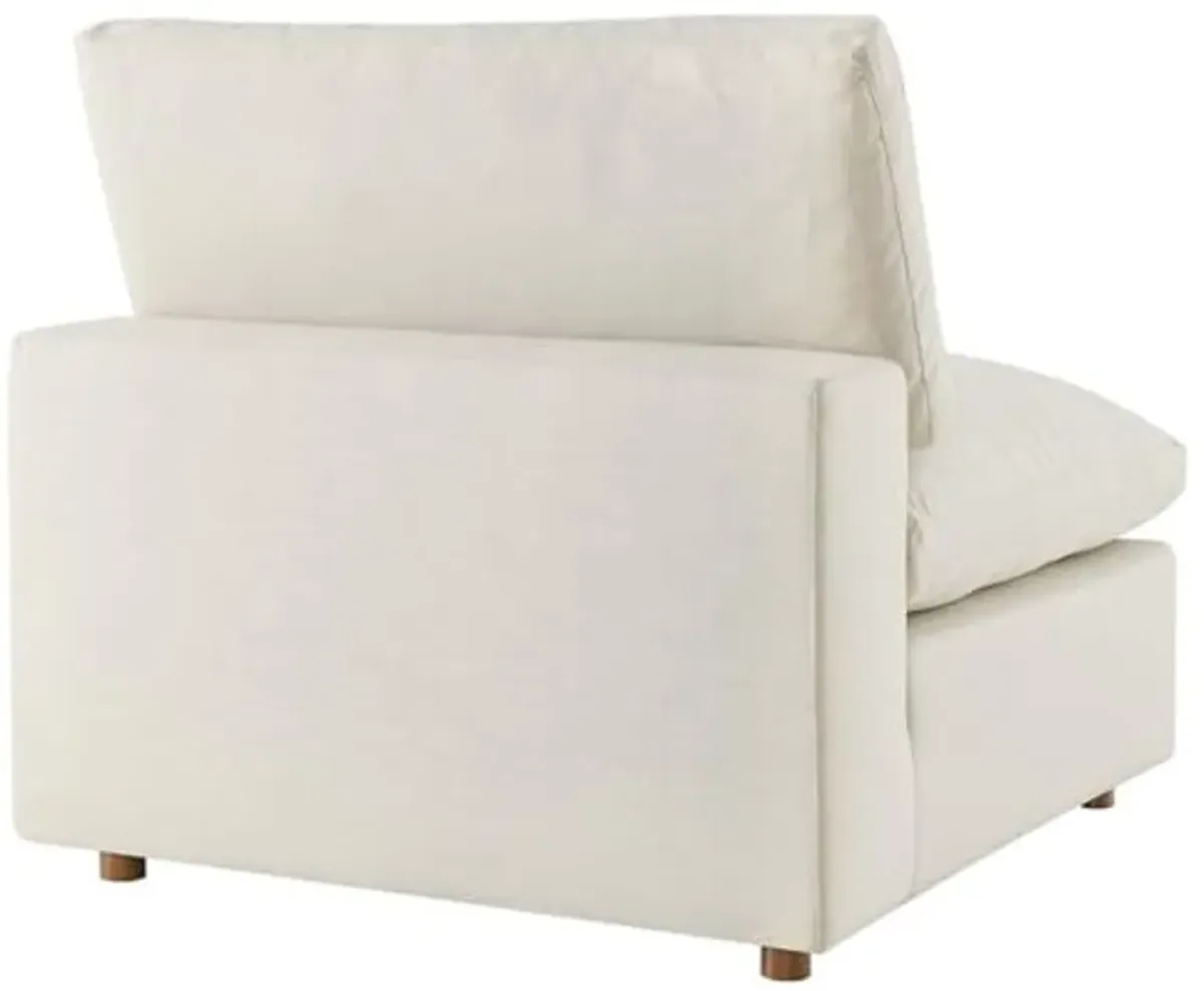 Modway Commix 4-Piece Fabric Down Filled Sectional Sofa Set in Light Beige