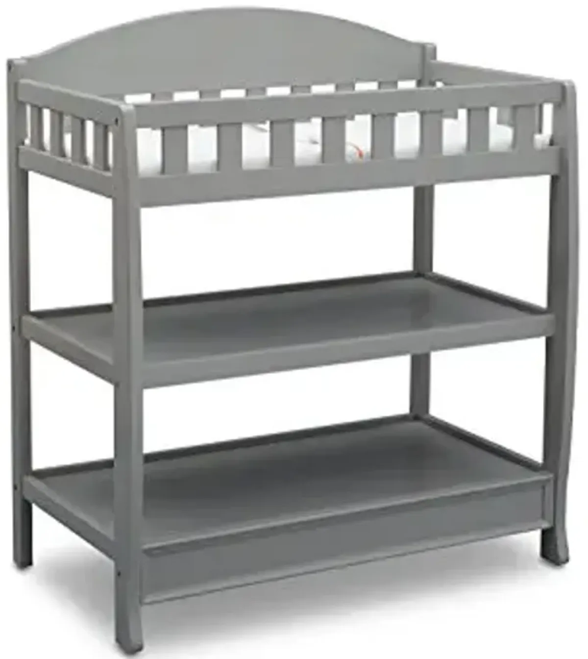 Delta Children Infant Changing Table with Pad, Grey & Foam Contoured Changing Pad with Waterproof Cover