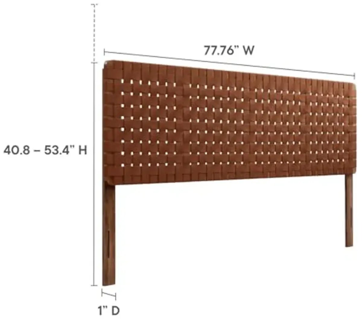 Modway Sparta headboards, King, Walnut Brown