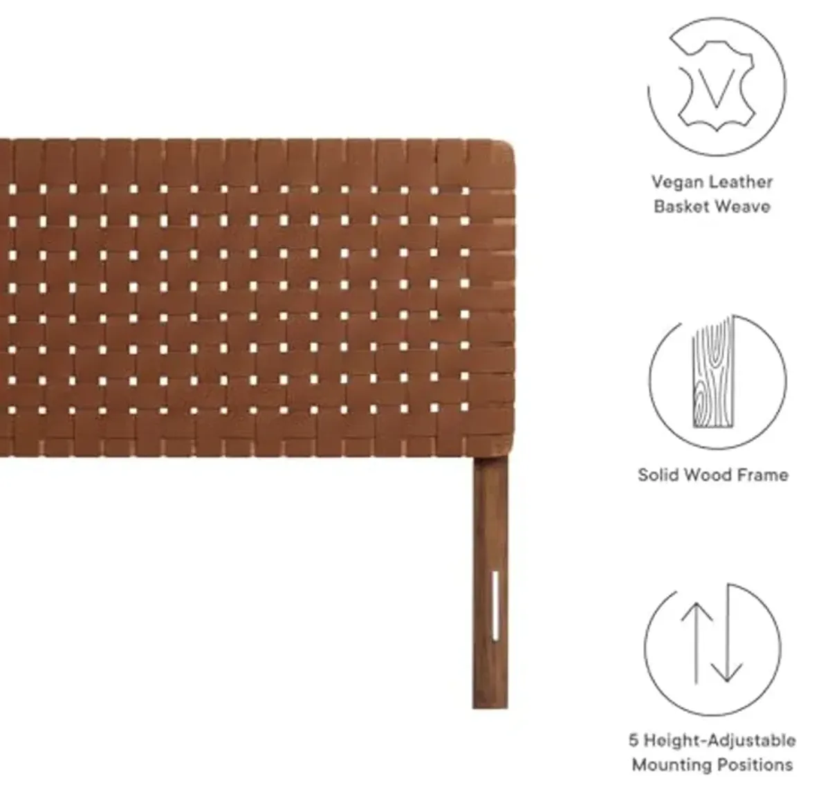 Modway Sparta headboards, King, Walnut Brown