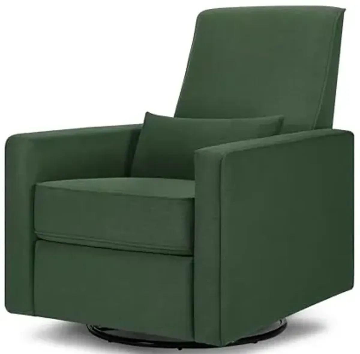 DaVinci Piper 360° Swivel Rocker Recliner Chair - Glider Rocking Chair for Nursery and Living Room - GREENGUARD Gold, FSC & Certi-PUR US Certified - Ultra Comfy Nursery Glider Recliner - Pine Green