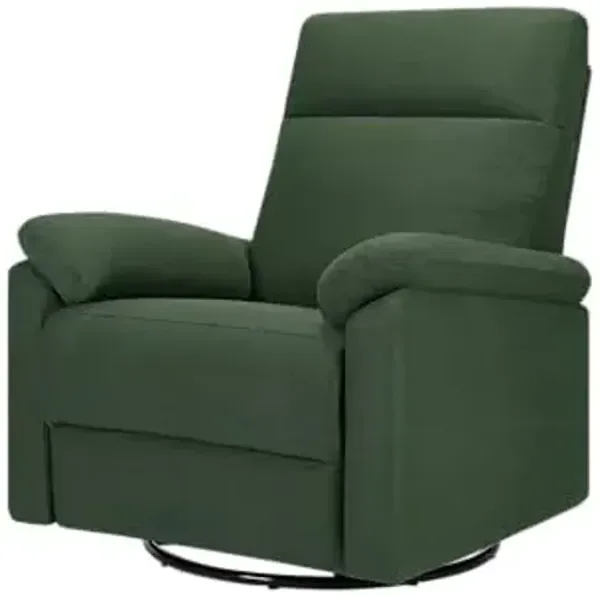 Davinci Suzy Glider Recliner Nursery Chair - Versatile Glider Rocking Chair for Nursery and Living Room - GREENGUARD Gold, FSC & Certi-PUR US Certified - 360° Swivel Rocker Recliner - Pine Green