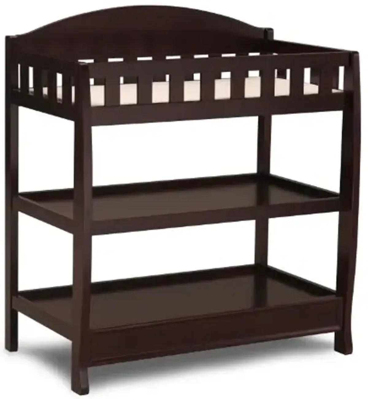 Delta Children Infant Changing Table with Pad, Dark Chocolate & Foam Contoured Changing Pad with Waterproof Cover