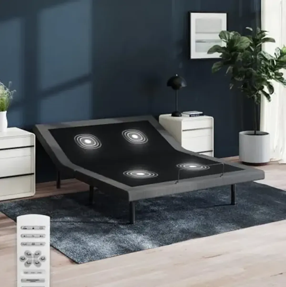 Nectar Premier Adjustable Base - Queen - Head & Foot Incline - Wireless Remote with Memory- 3 Massage Settings - 4 USB Ports - Anti-Snore & Zero Gravity