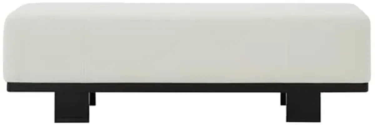 SAFAVIEH Couture Collection Abrianna Modern Ivory Boucle/Black Bench